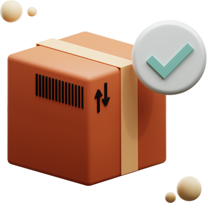 3d rendering of approved package box delivery